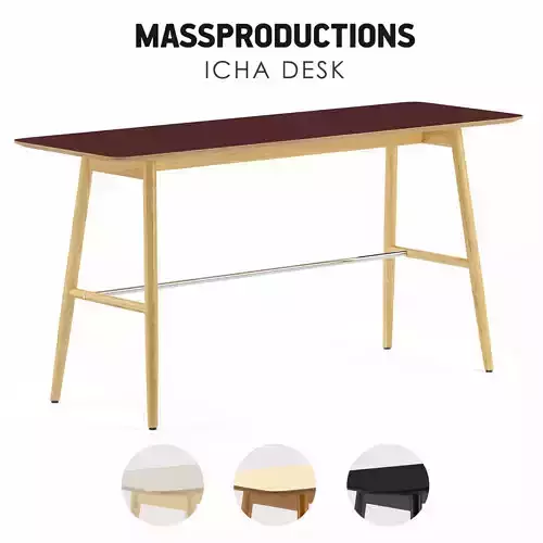 Icha desk Low-poly 3D model