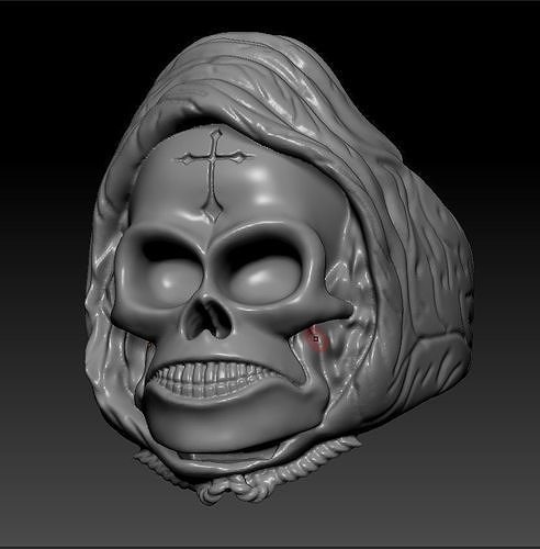 Skull in a kerchief 3D print model