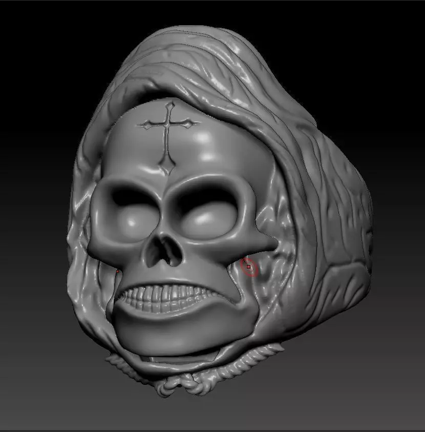 Skull in a kerchief 3D print model