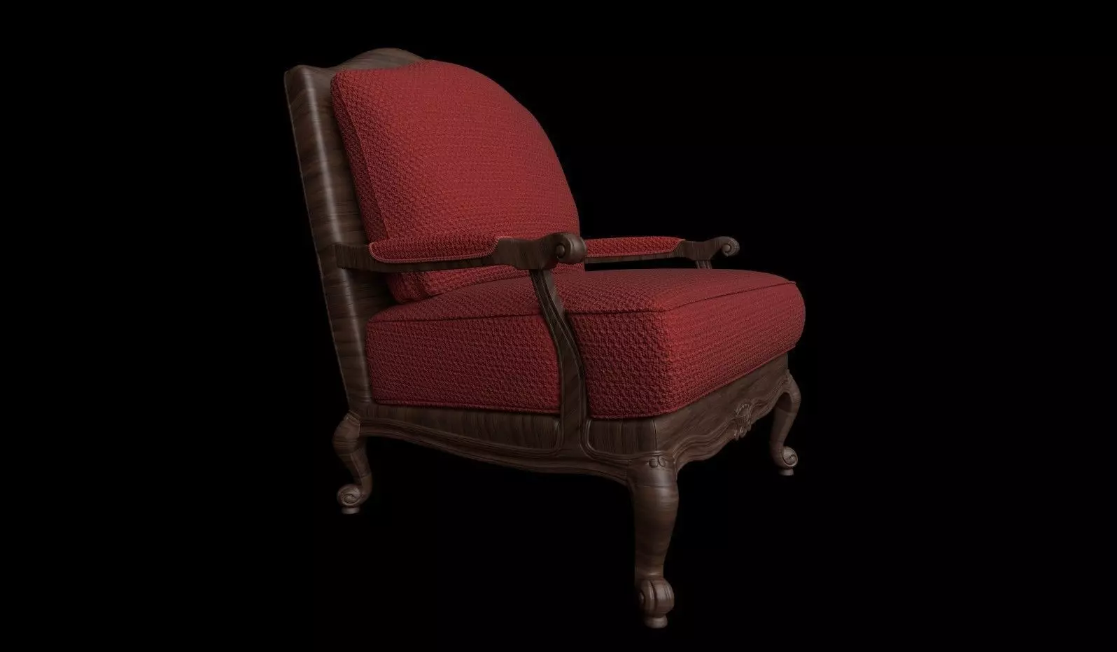 Antique armchair 3D model_0
