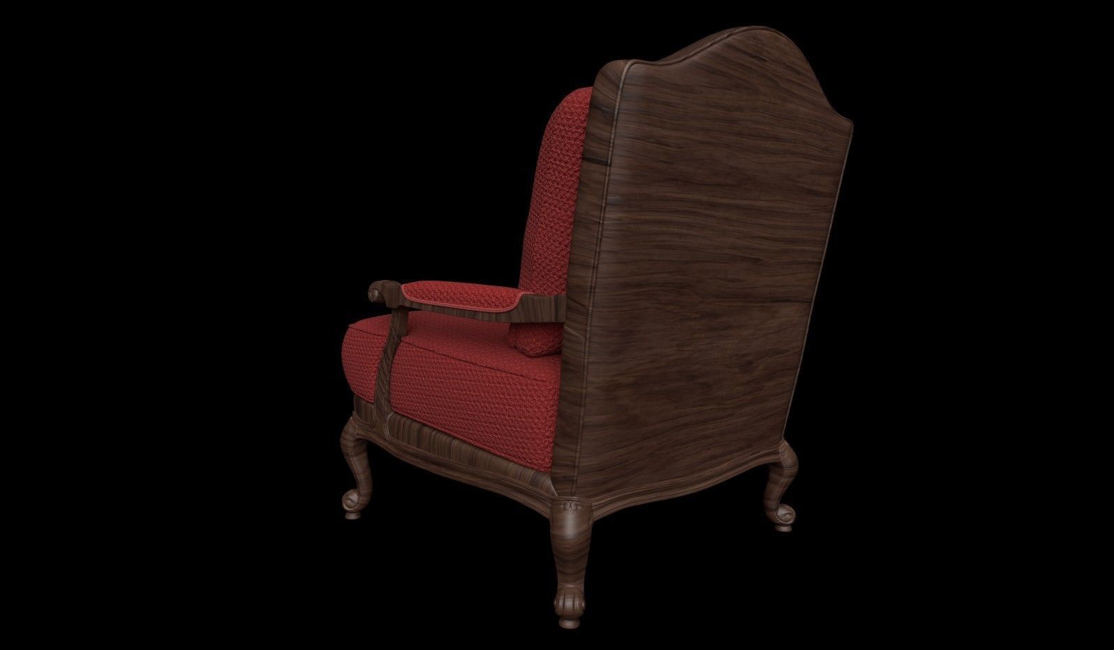 Antique armchair 3D model_2