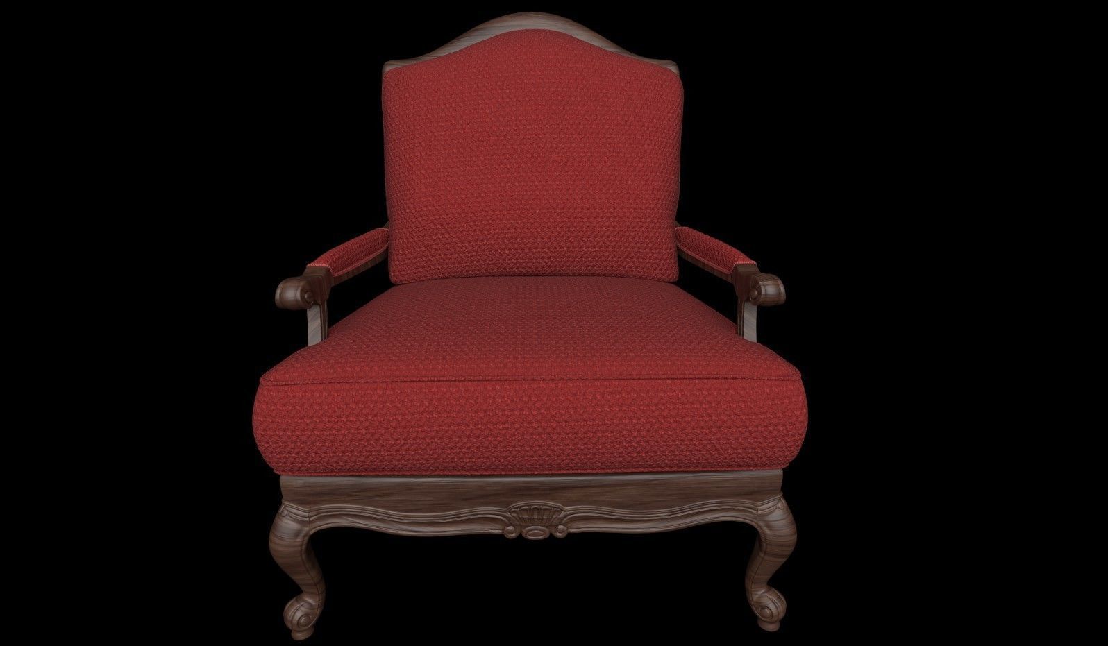 Antique armchair 3D model_3