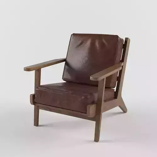 Raylan Leather Armchair by Pottery Barn 3D model