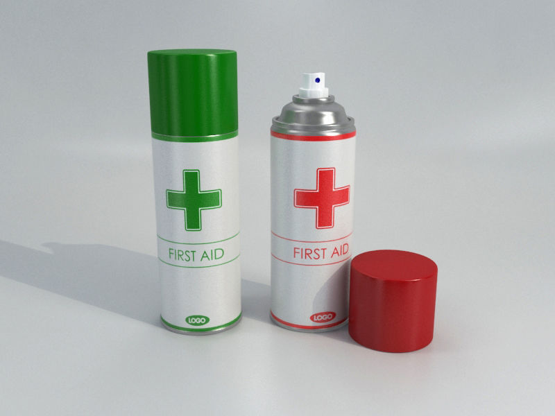 Spray Can Bomb Aerosol Set -  3D model_2