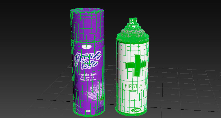 Spray Can Bomb Aerosol Set -  3D model_5