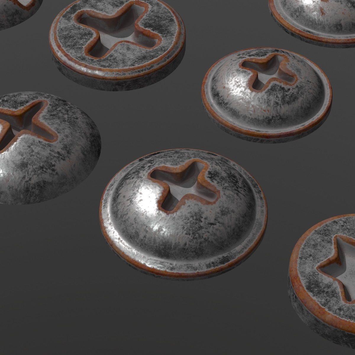 Screw Heads Collection 3D model_5