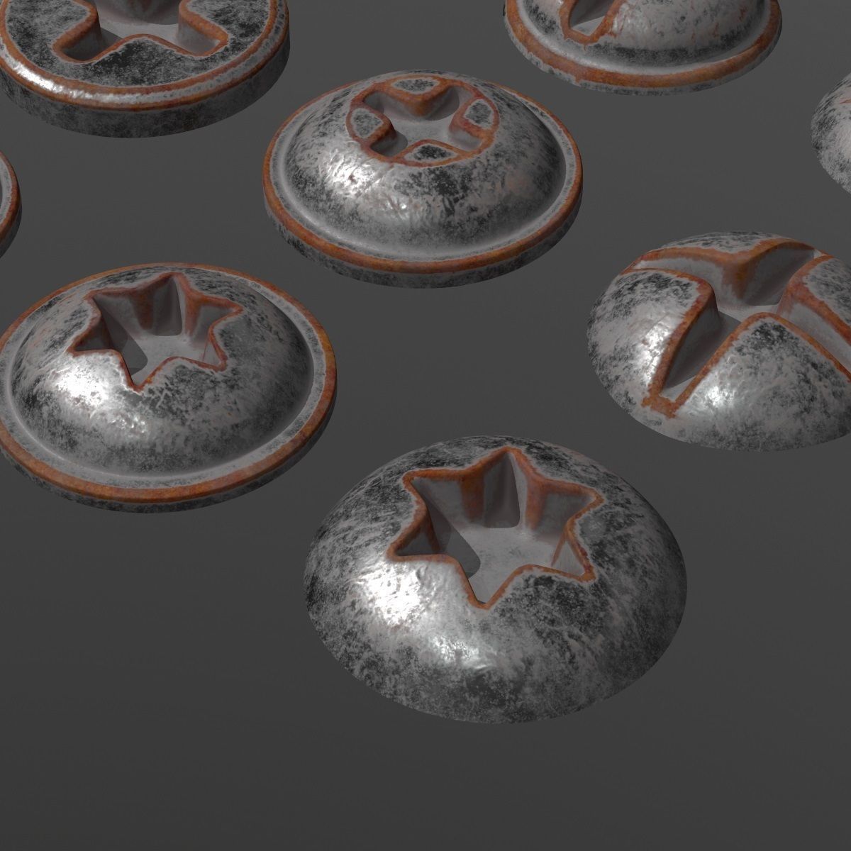 Screw Heads Collection 3D model_8