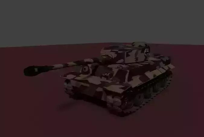 Tiger 1 Tank 3D Model with interiors
