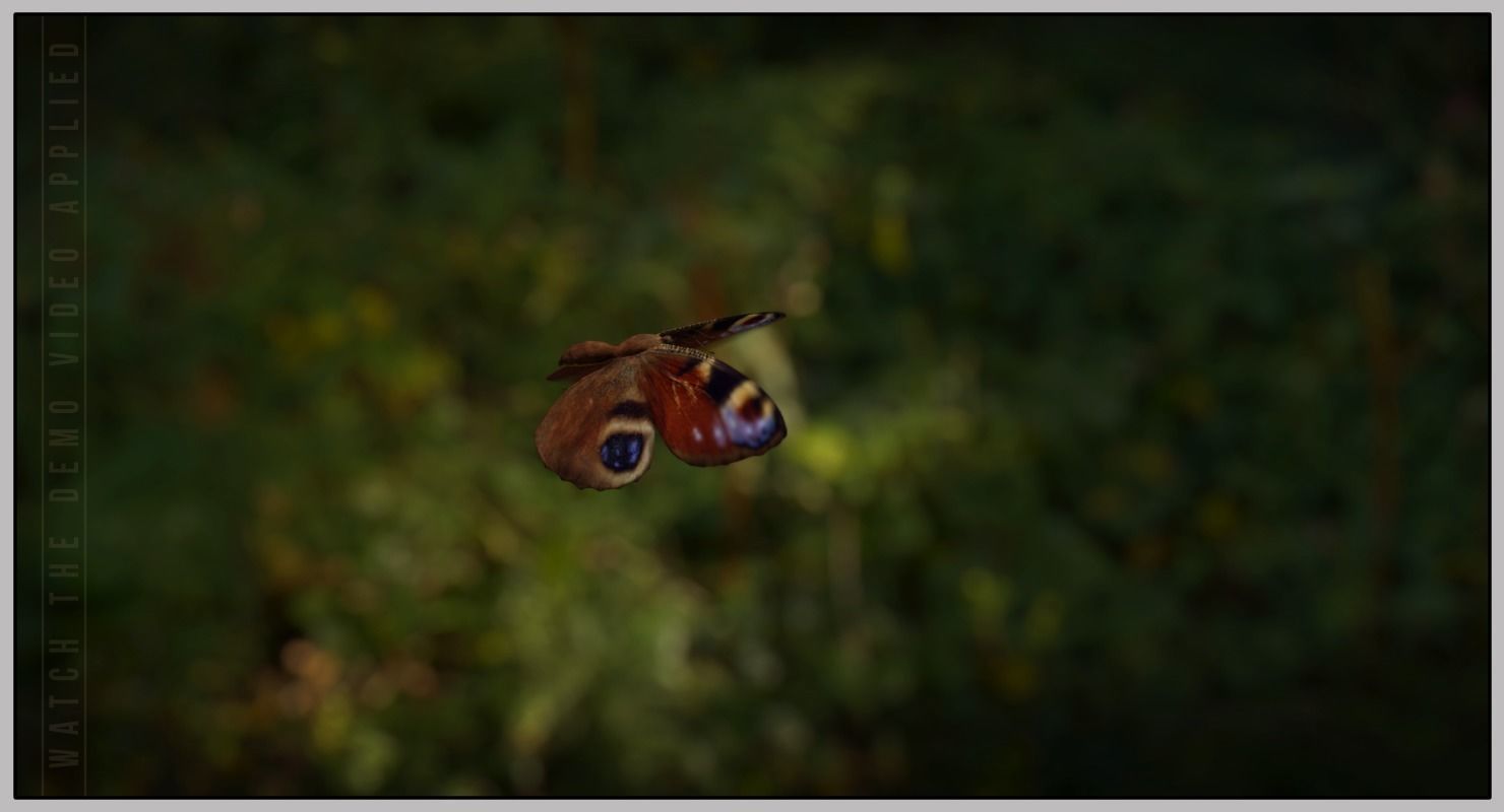 Peacock Butterfly Low-poly 3D model_24