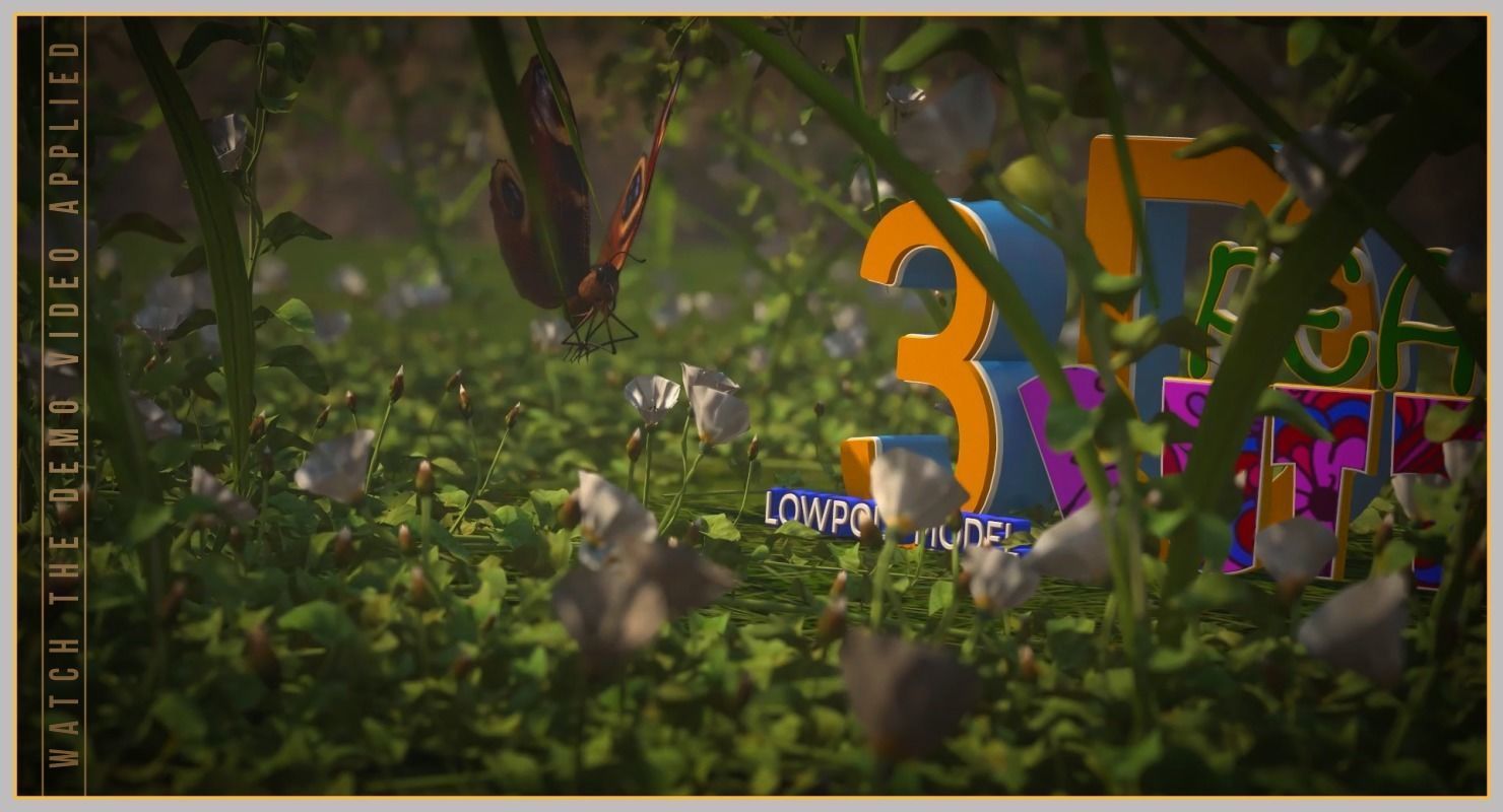 Peacock Butterfly Low-poly 3D model_31