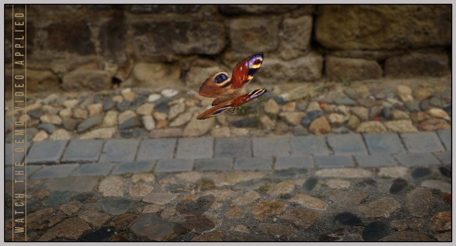 Peacock Butterfly Low-poly 3D model_20