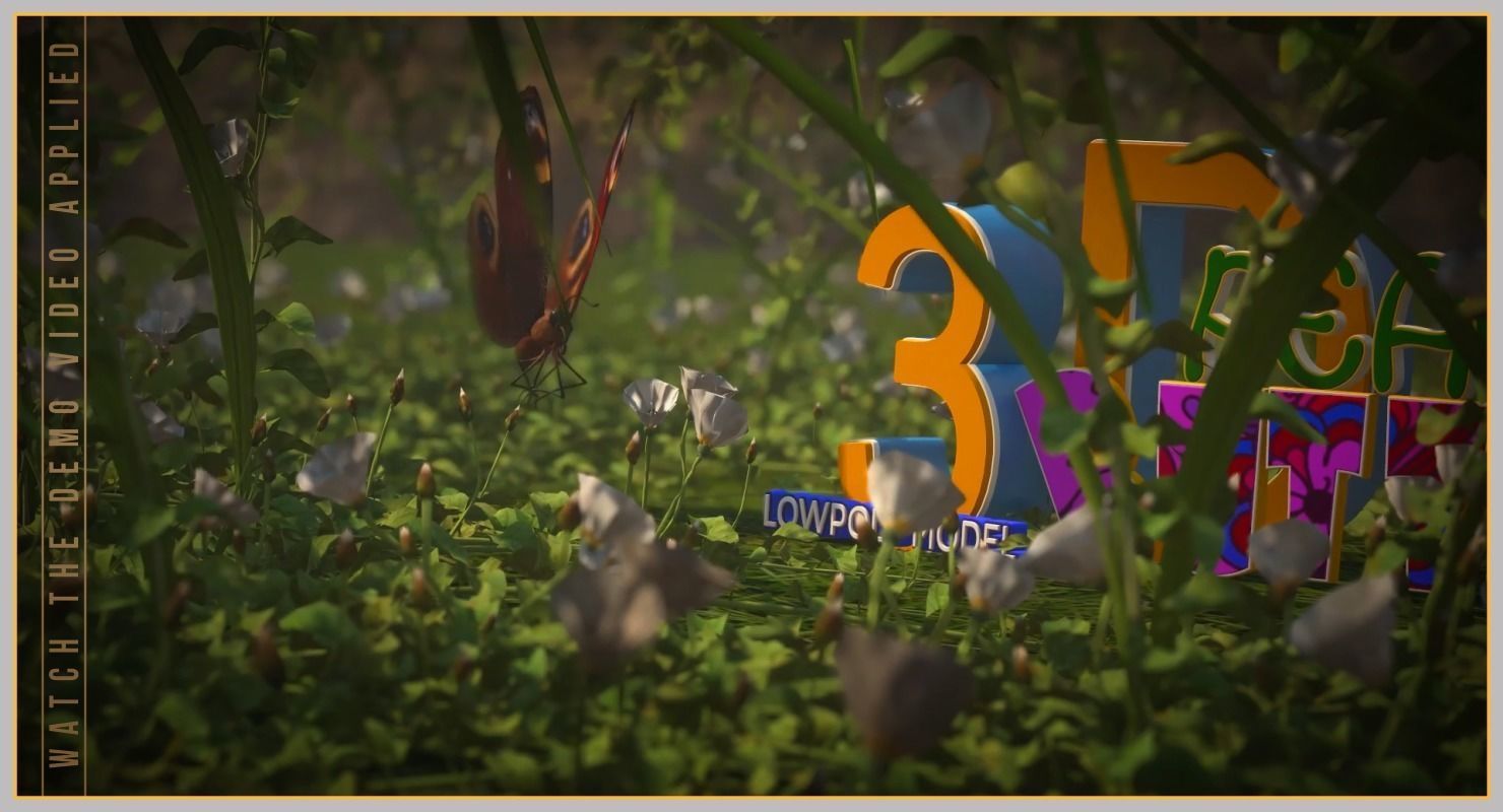 Peacock Butterfly Low-poly 3D model_30