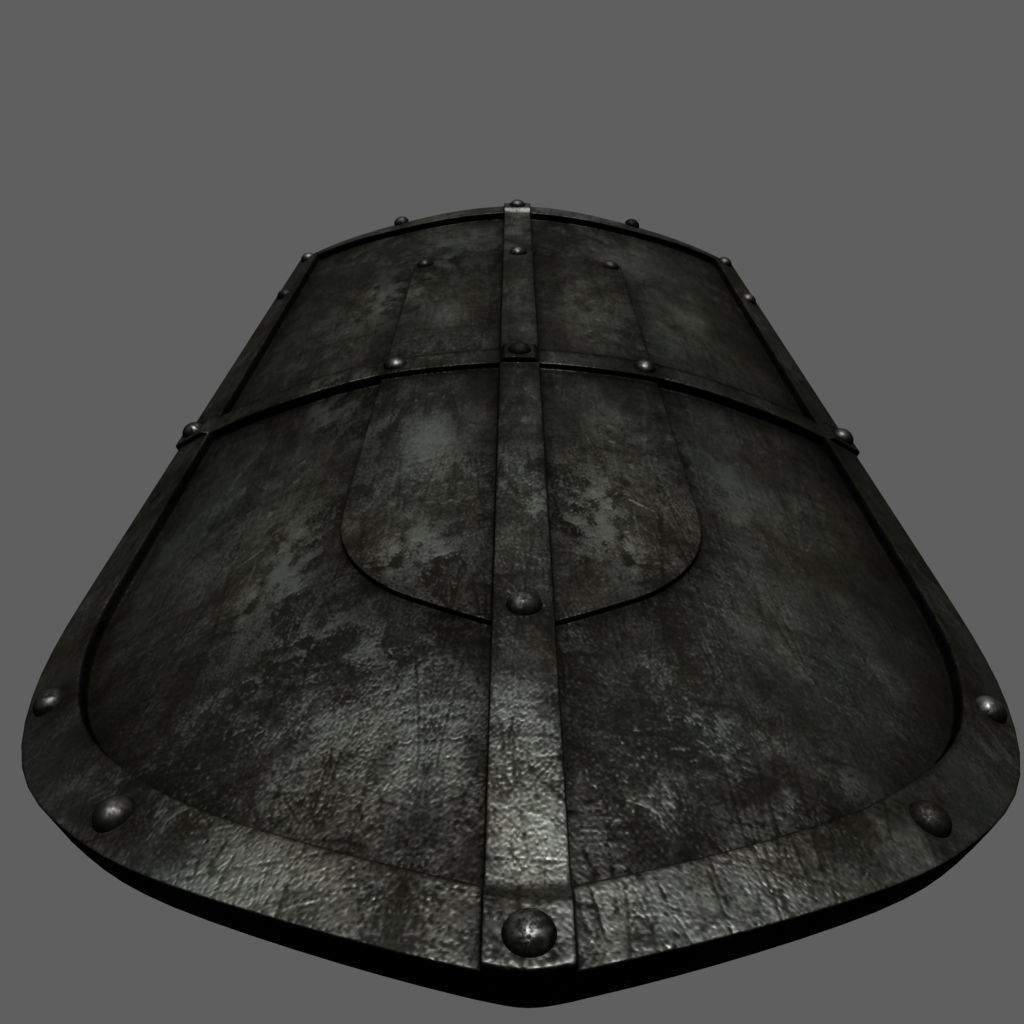 Shield metal 3D model_1
