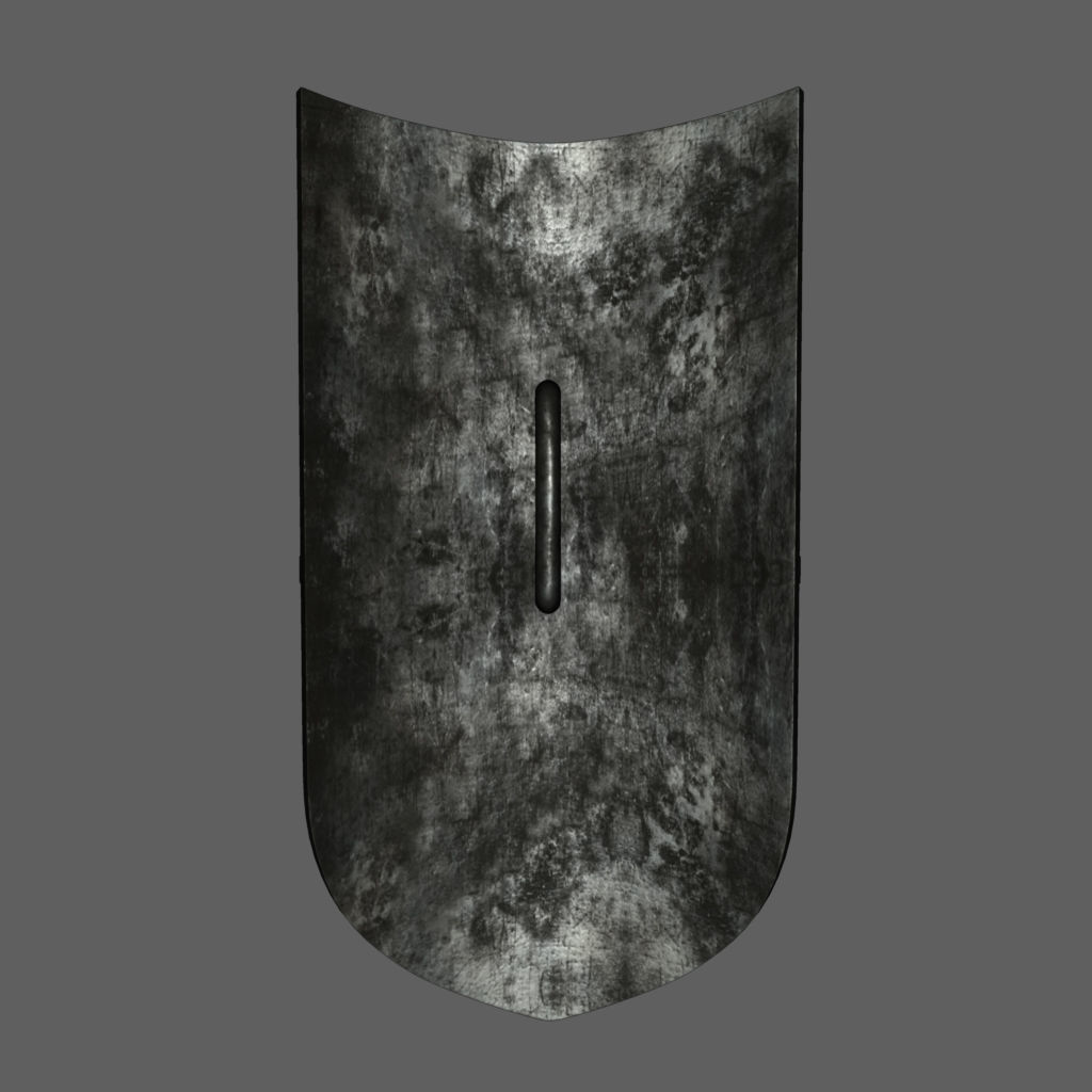 Shield metal 3D model_3