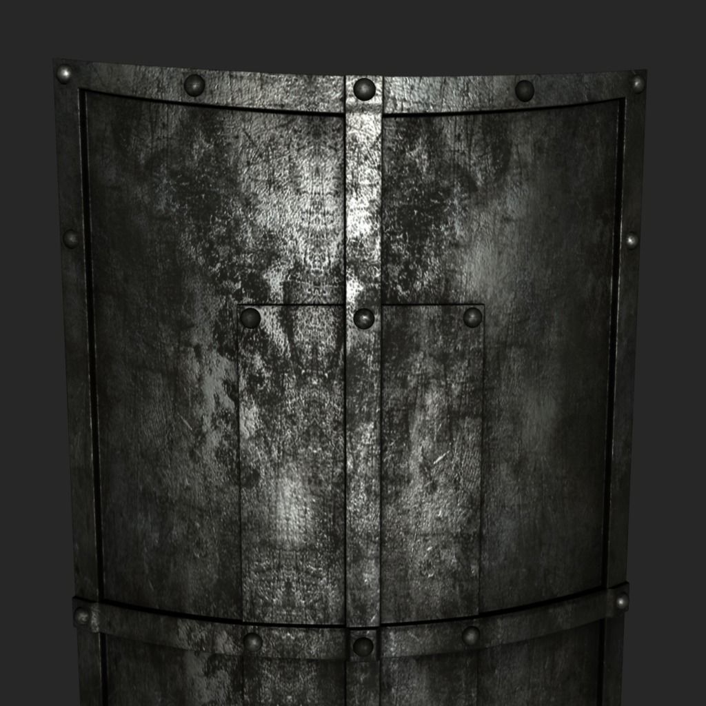 Shield metal 3D model_11