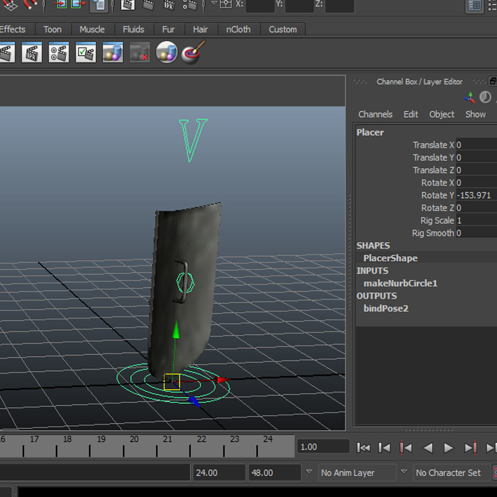 Shield metal 3D model_7