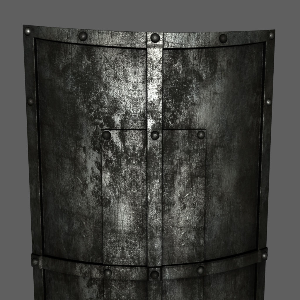 Shield metal 3D model_5