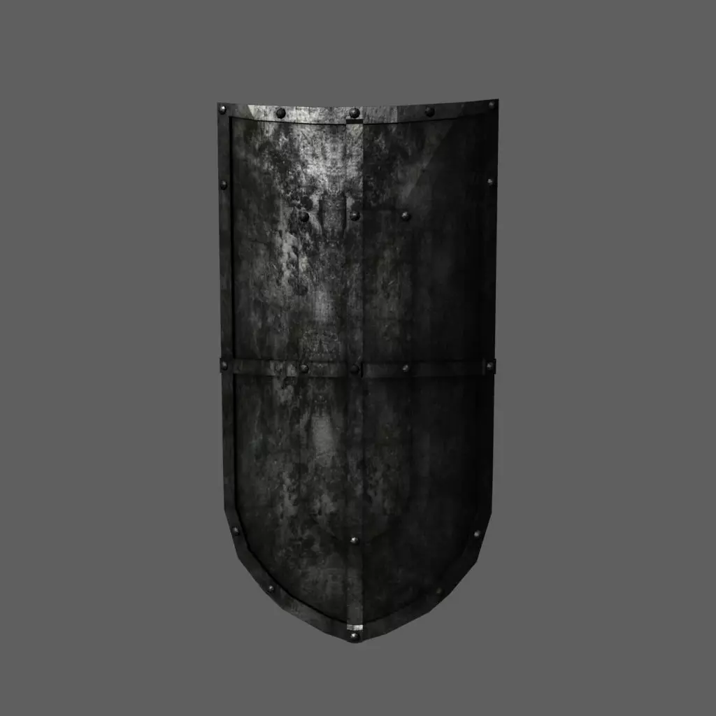 Shield metal 3D model_0