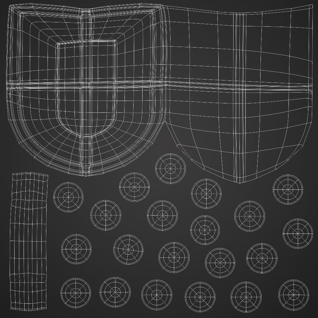 Shield metal 3D model_6