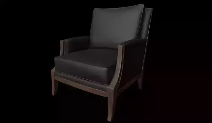 Armchair leather chair 3D model