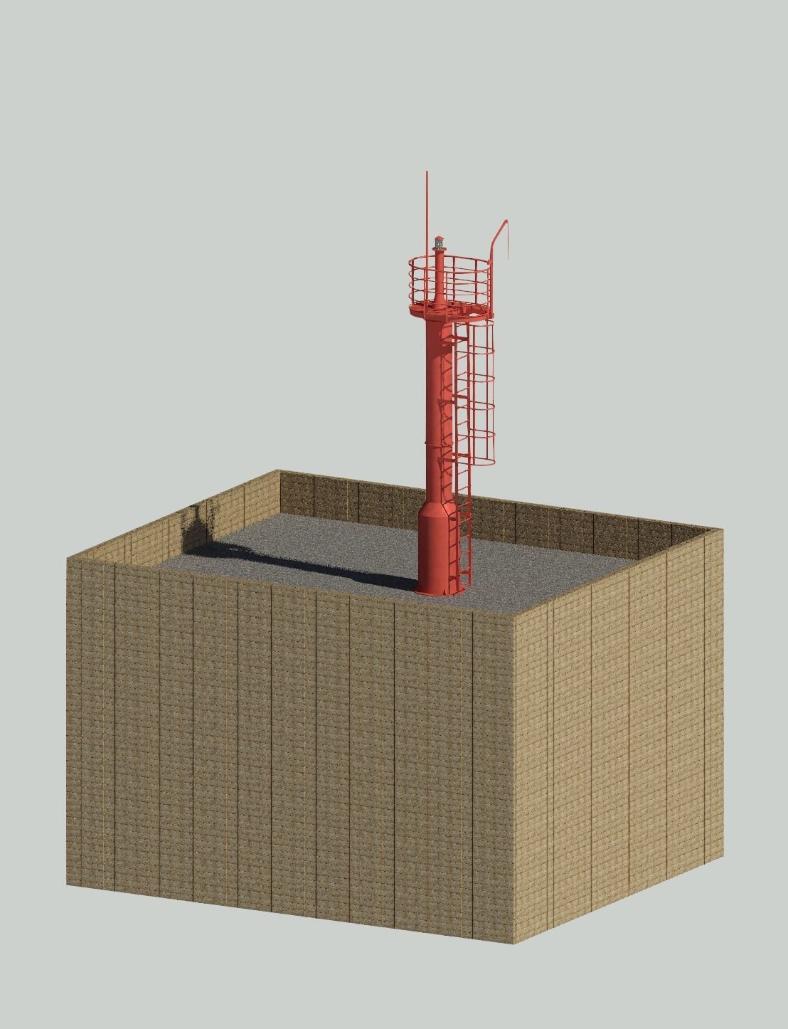 Signal and base station navigation mark Low-poly 3D model_2
