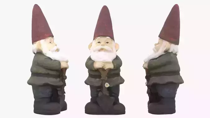 Garden Gnome Low-poly 3D model