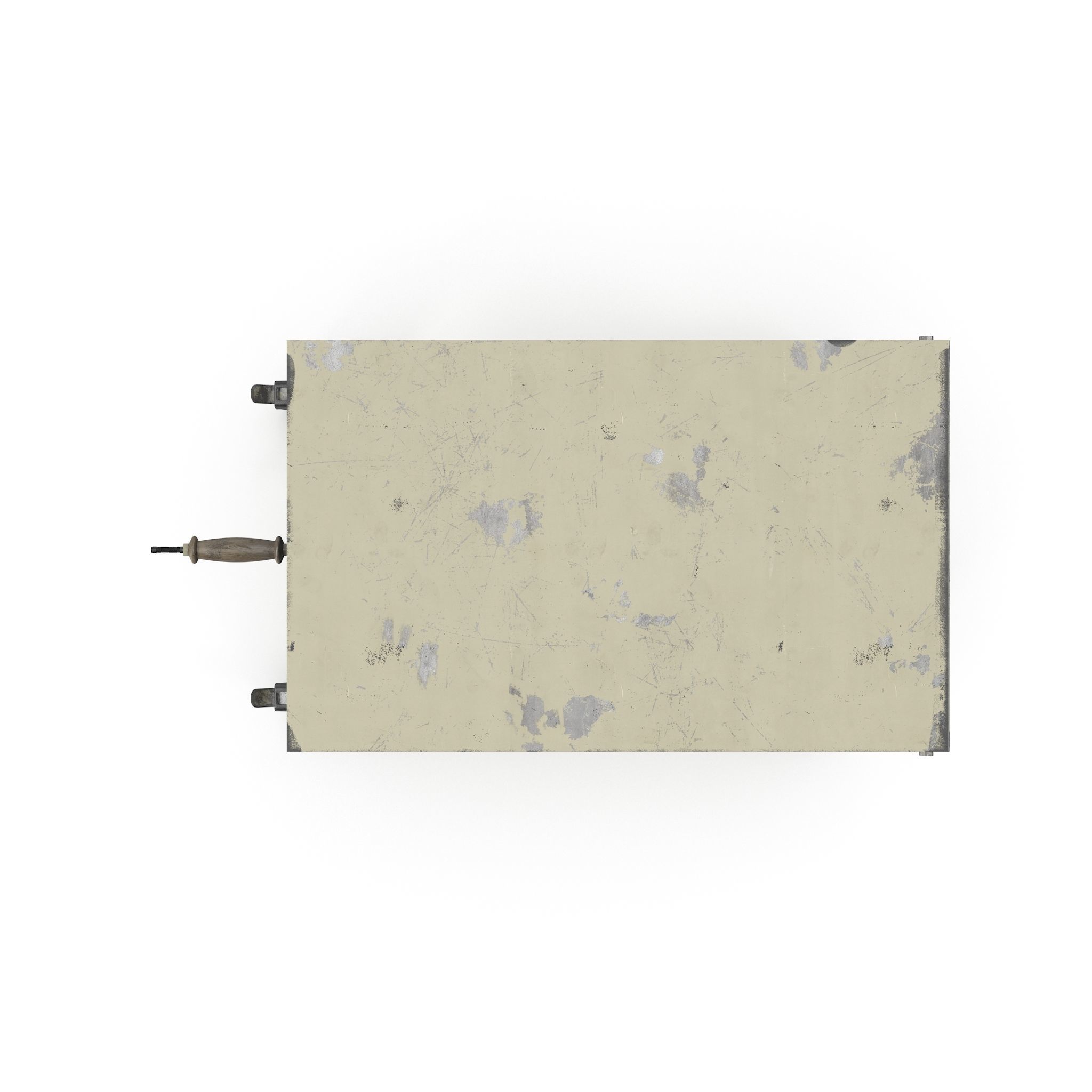 Metal Industrial table 3D model_5