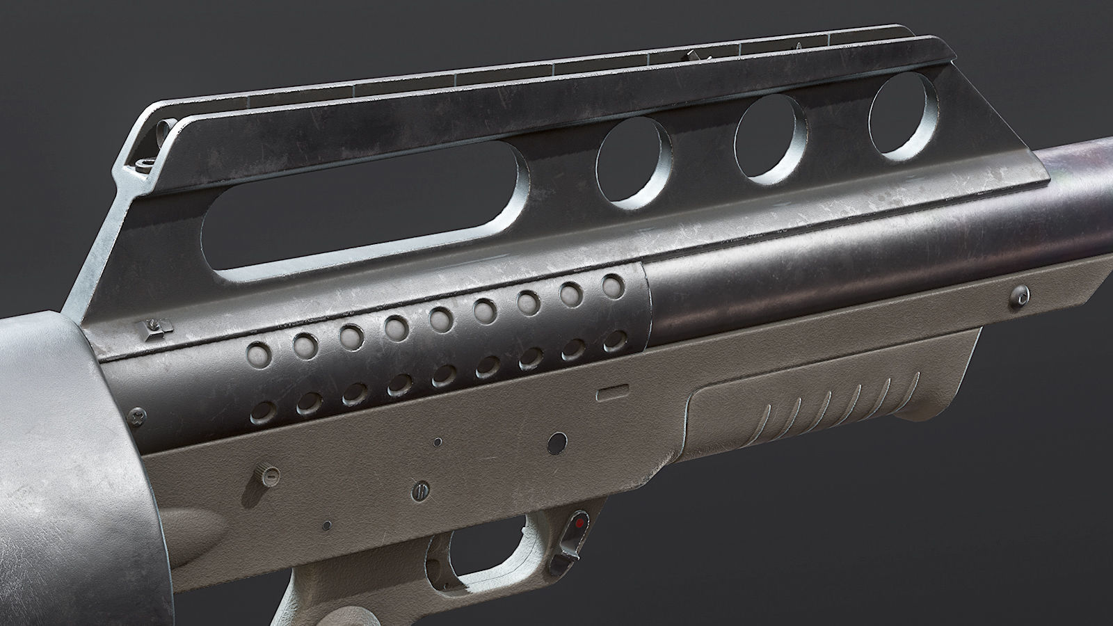 Pancor Jackhammer Shotgun Low-poly 3D model_2