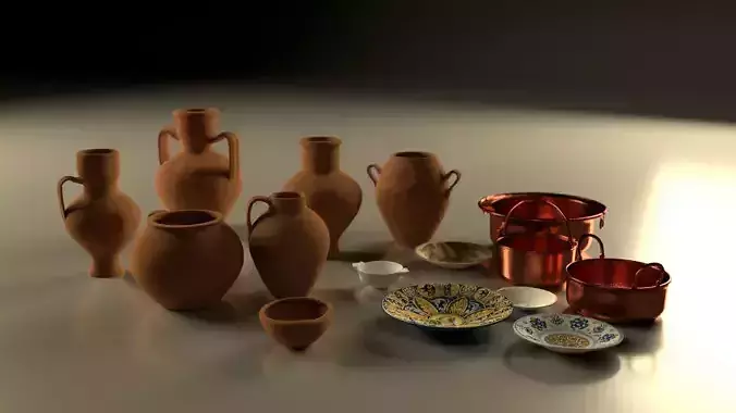 Medieval Houseware pack 3D model
