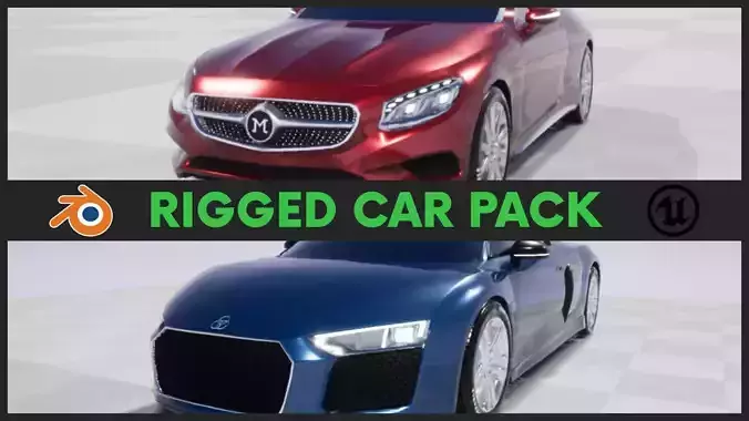 Car Pack-Game Ready-UE4 Low-poly 3D model