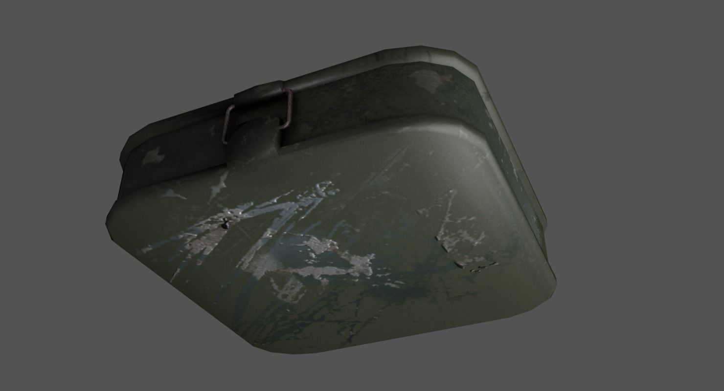 First Aid Kit Military Low-poly 3D model_5
