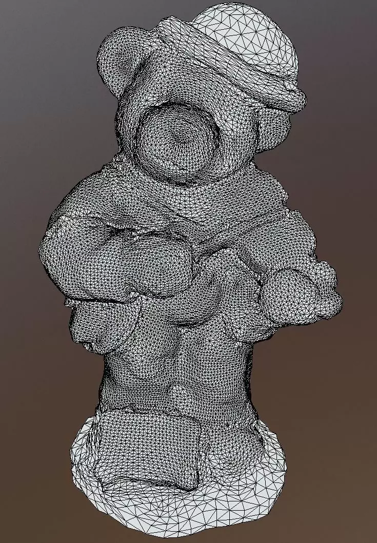 Violinist Bear Low-poly 3D model