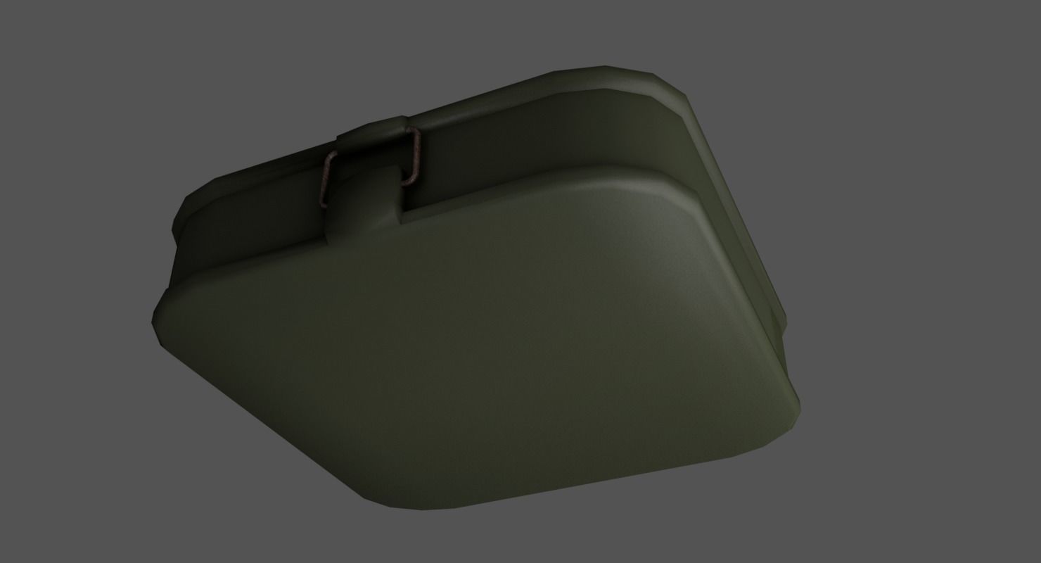 First Aid Kit Military Low-poly 3D model_2