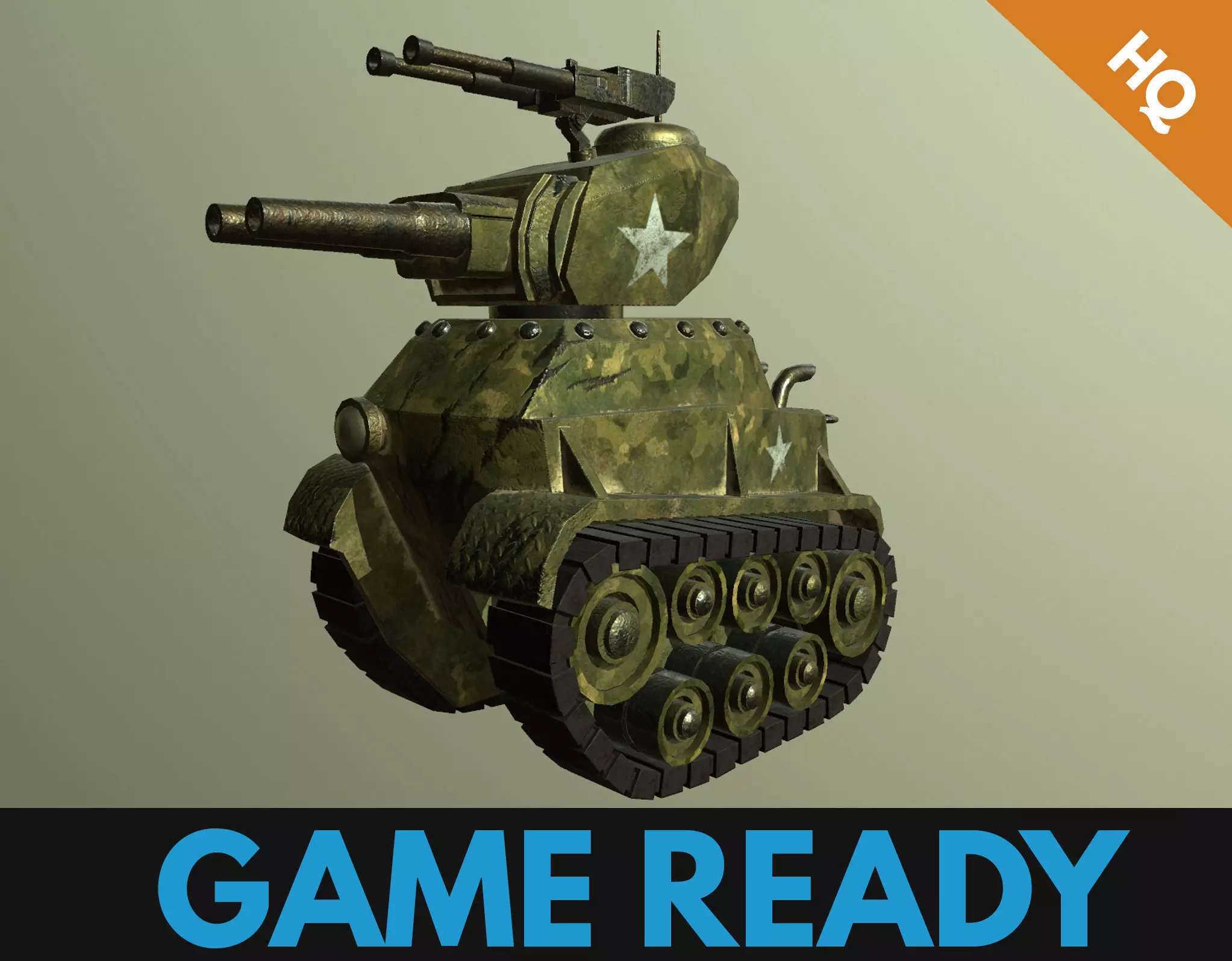 Tank PBR 03 Low-poly 3D model