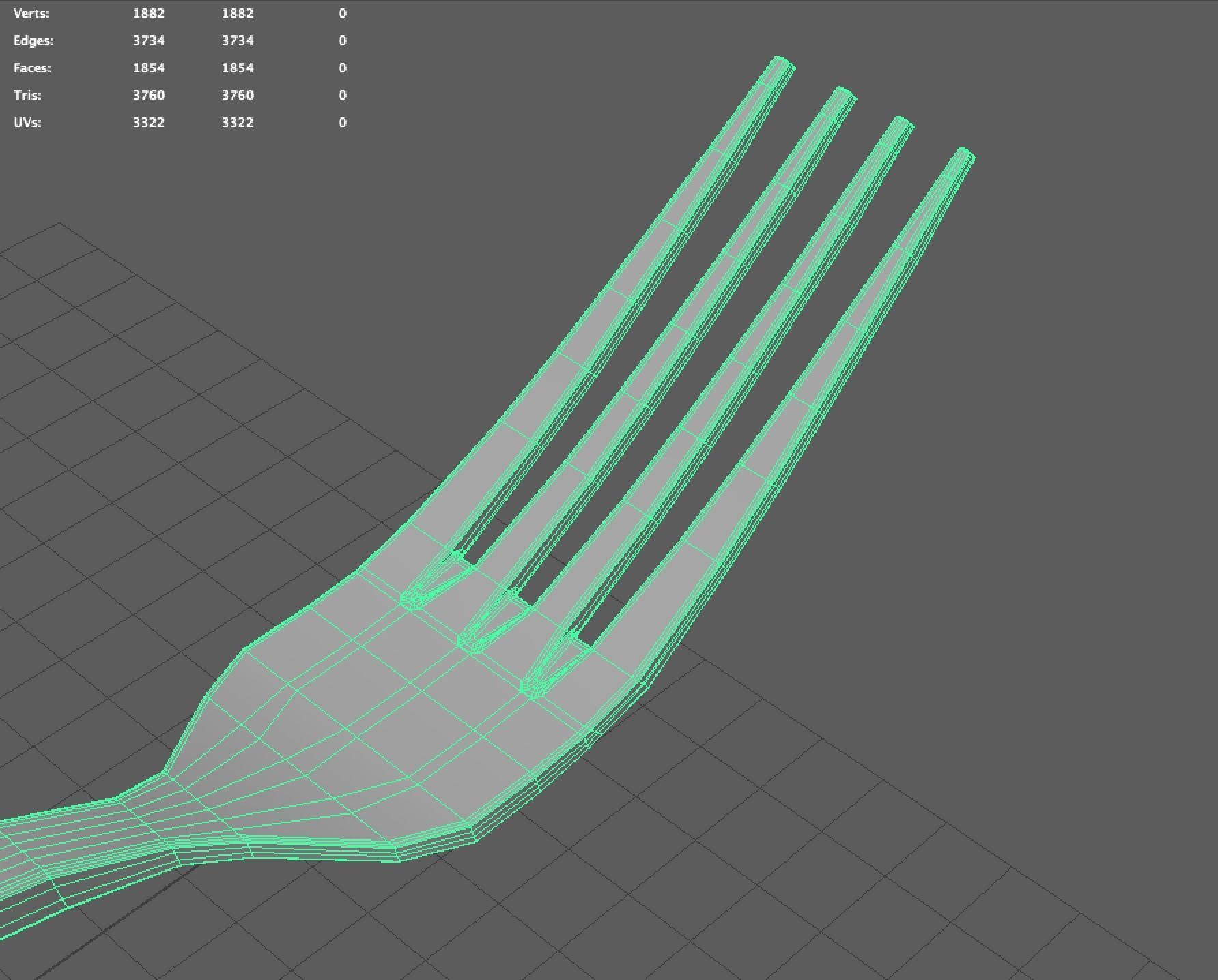 High Quality Fork 3D model_7
