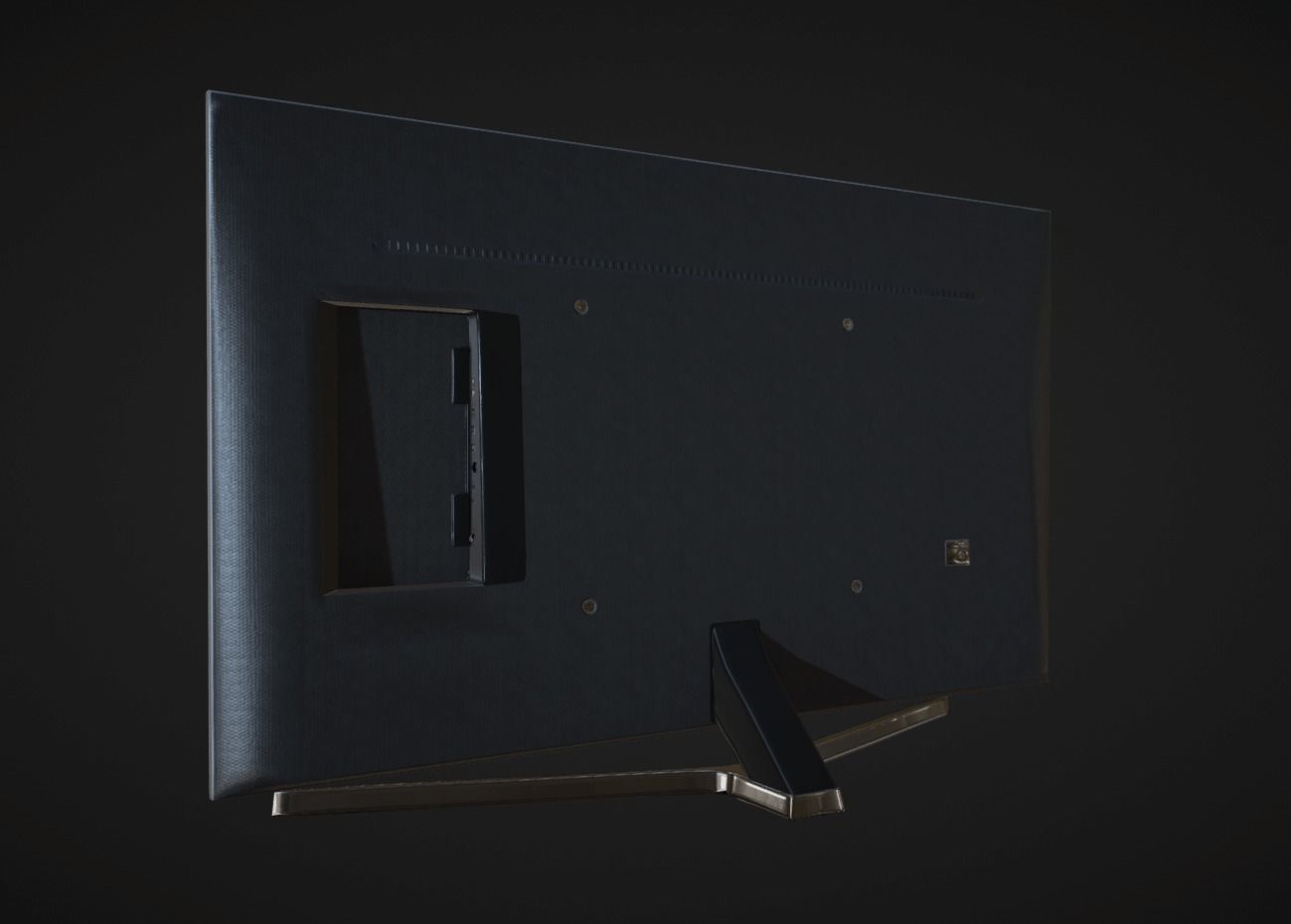 TV with a dirty screen Low-poly 3D model_1