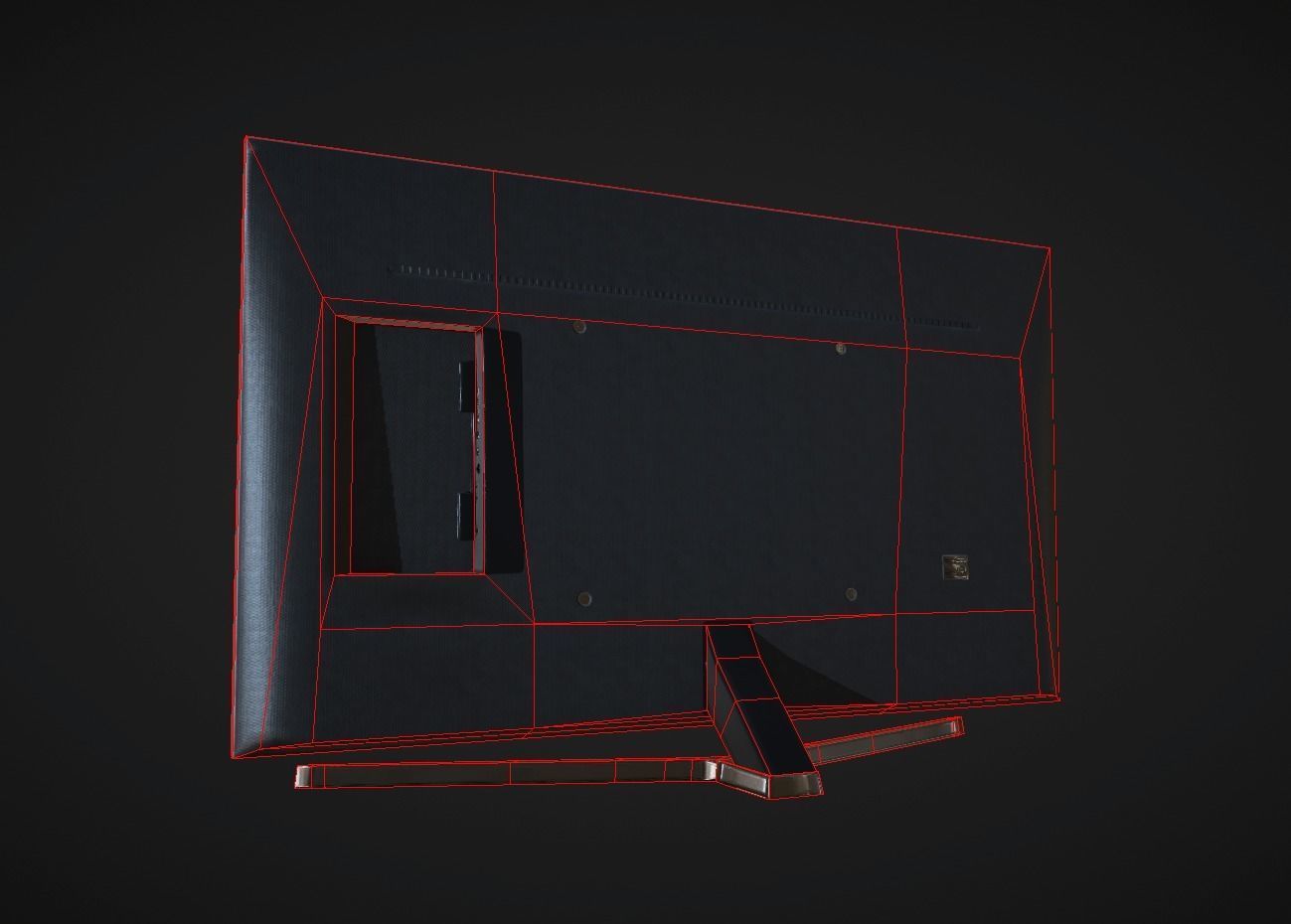 TV with a dirty screen Low-poly 3D model_5