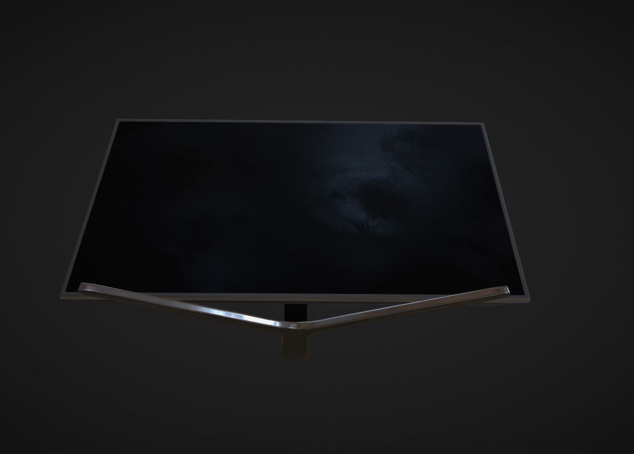 TV with a dirty screen Low-poly 3D model_2