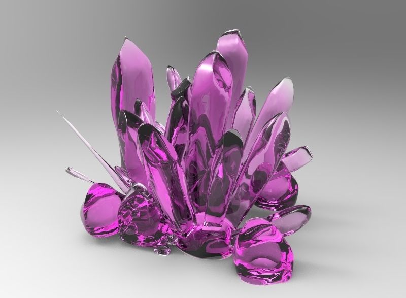 Crystals 05 Low-poly 3D model_1