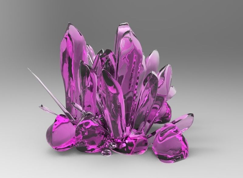 Crystals 05 Low-poly 3D model_2