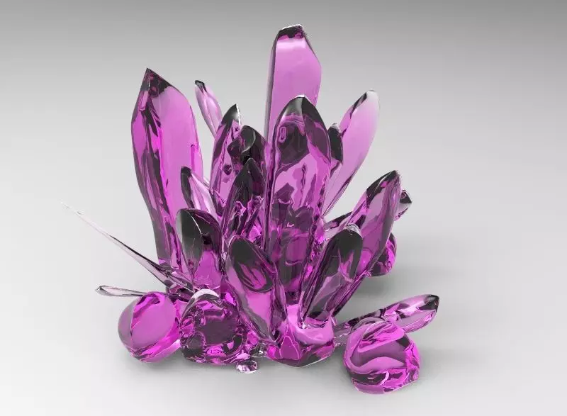 Crystals 05 Low-poly 3D model_0