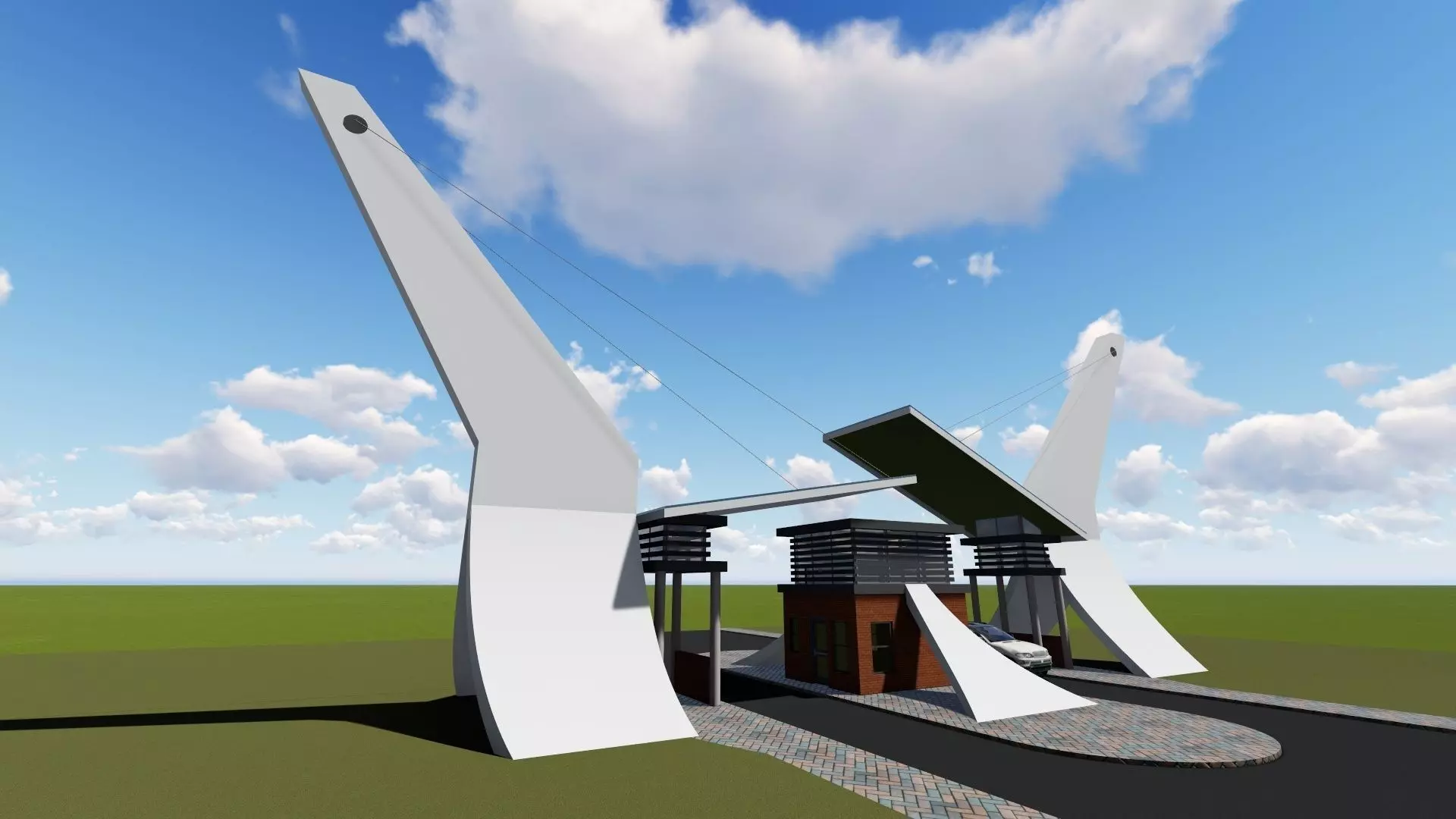 Guard House Low-poly 3D model_0