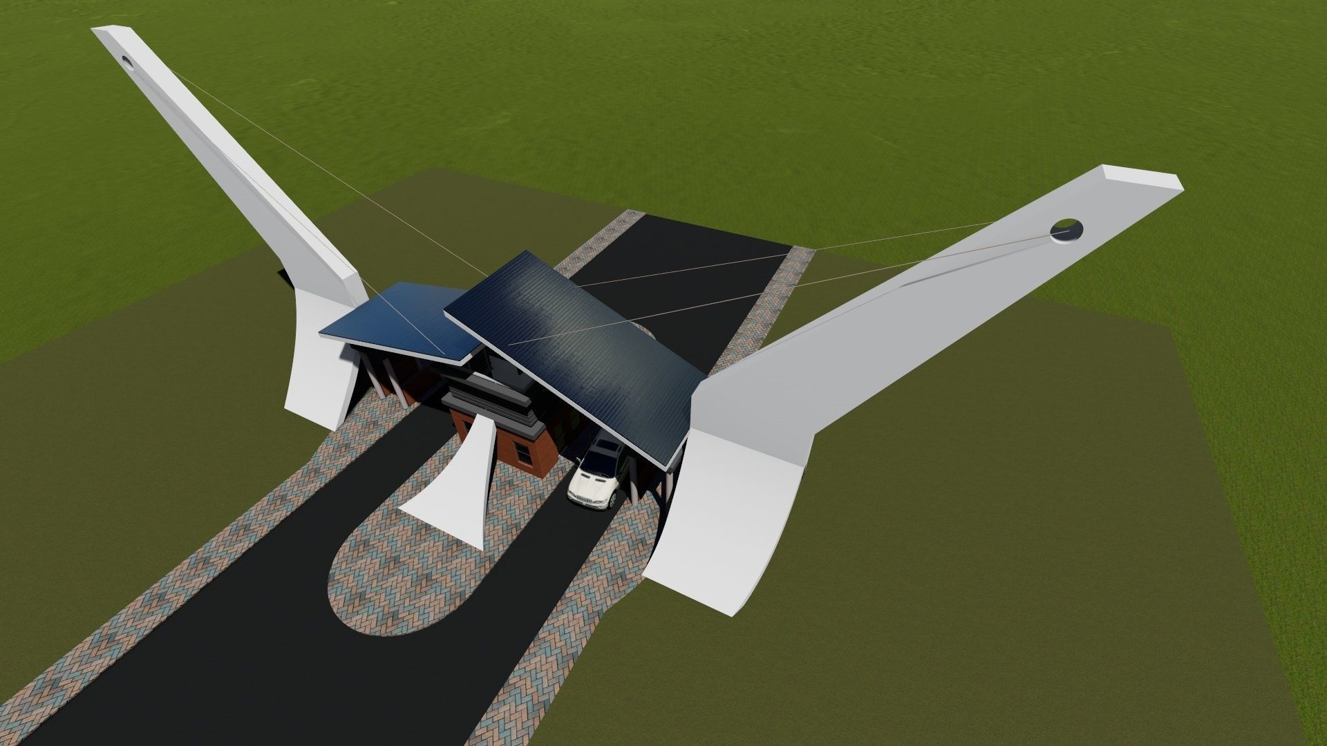 Guard House Low-poly 3D model_2