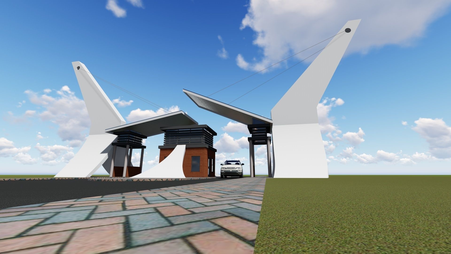 Guard House Low-poly 3D model_1