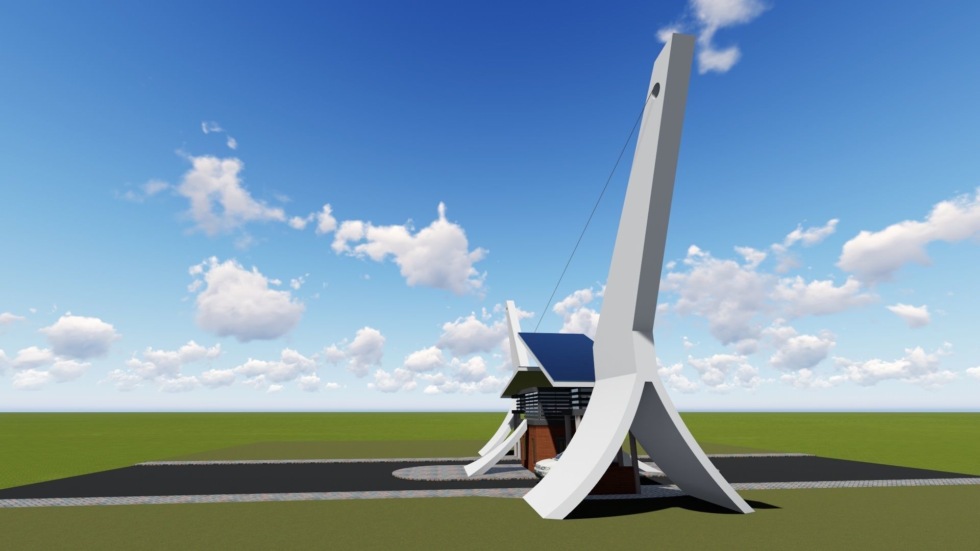 Guard House Low-poly 3D model_3