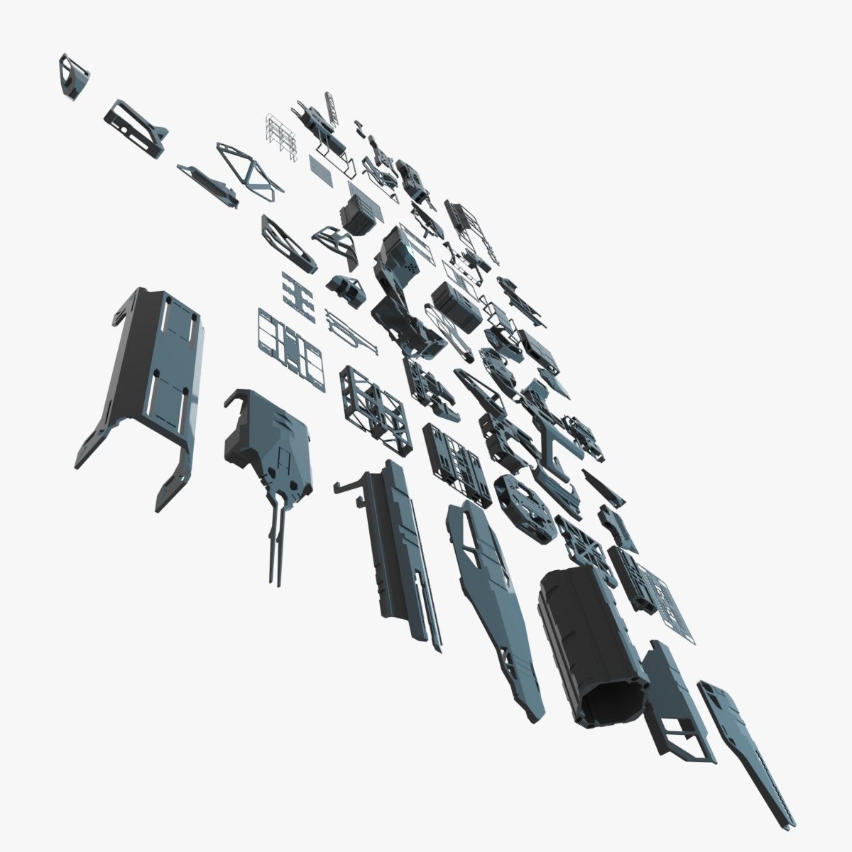 Detailed Kitbash Set 3D model_5