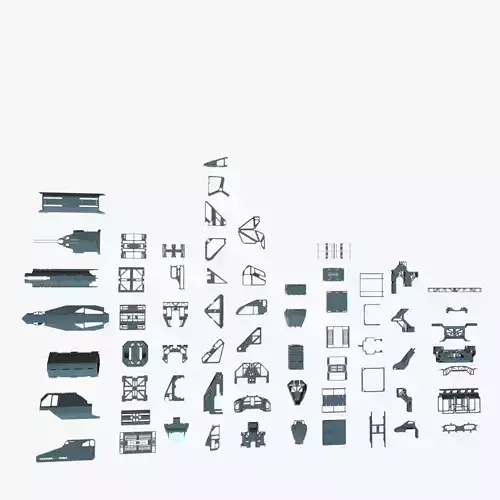 Detailed Kitbash Set 3D model