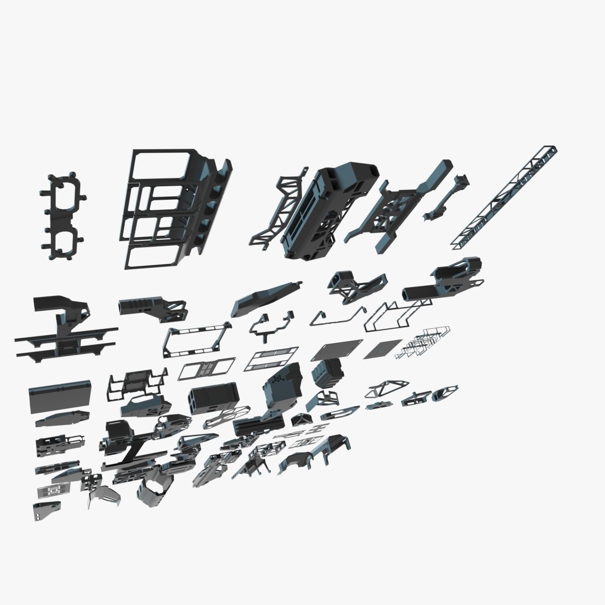 Detailed Kitbash Set 3D model_2