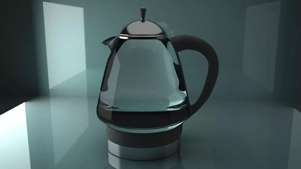 Modern glass and plastic Electric Kettle Free low-poly 3D model