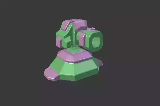 Low Poly Toon Turret